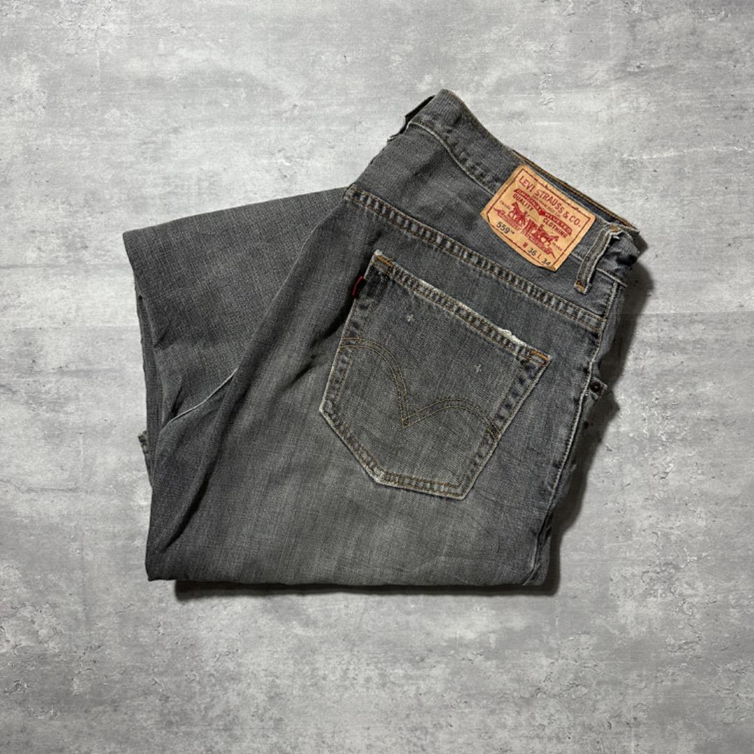 00s USA Levi 先染めブラック リーバイス 559 W35 L34