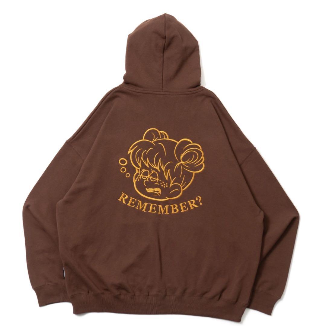 【REMEMBER？】 ブラウン Big Zip Hoodie(古着)