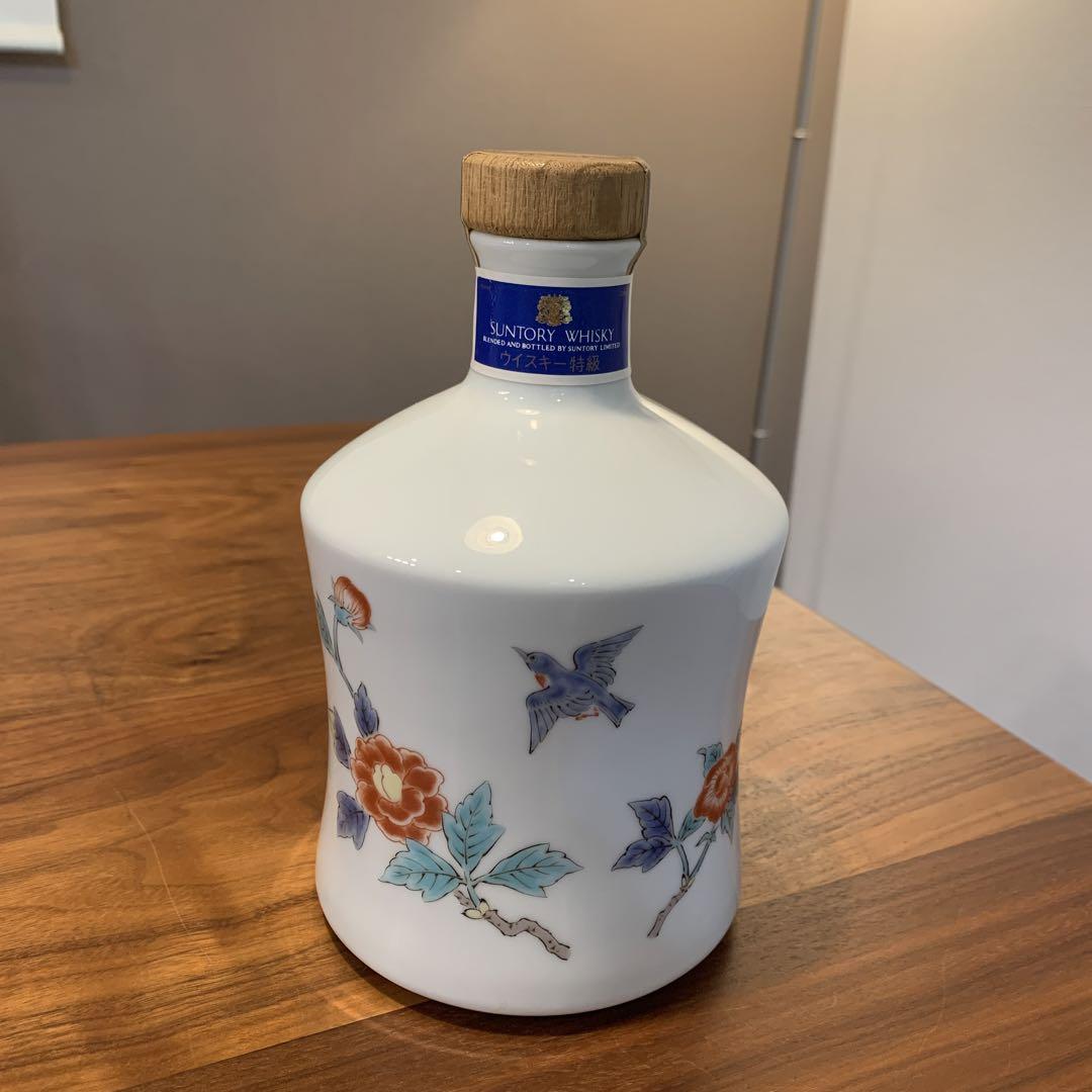 サントリー ウイスキー　エクセレンス 有田焼 色絵花鳥文　陶器ボトル　未開封