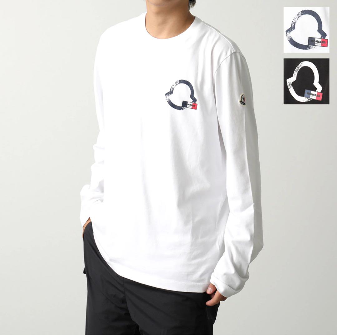 モンクレール 8D00016 8390T ホワイト 長袖Tシャツ