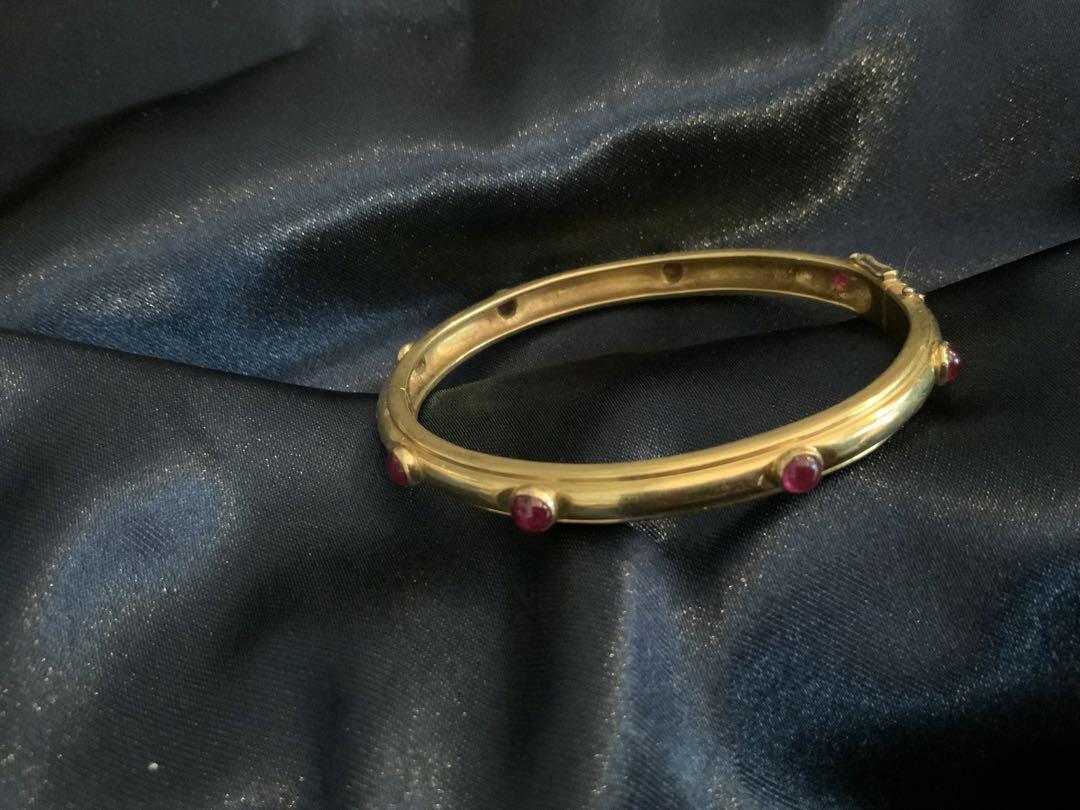 ティファニーバングル　ルビーK18YG