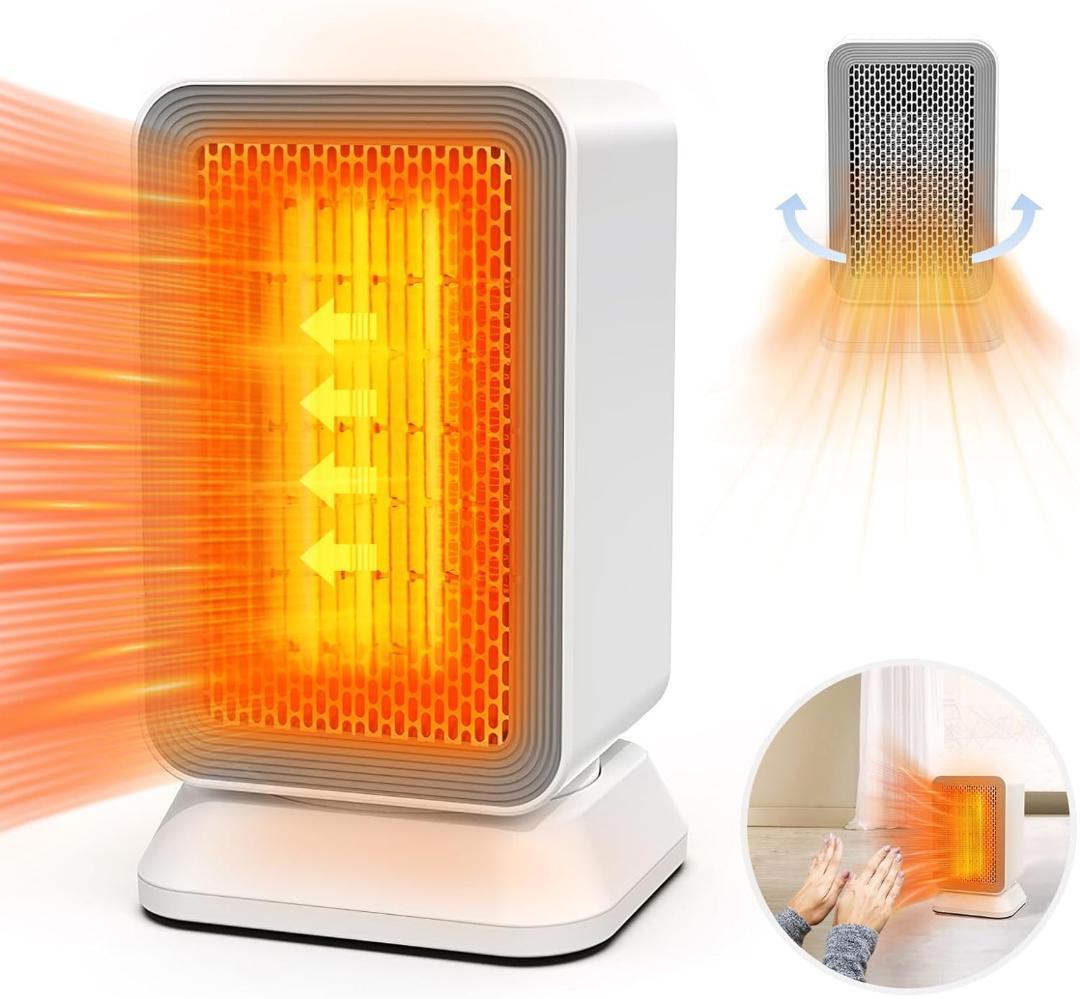 セラミックファンヒーター 電気ファンヒーター 省エネ 節電  3段階温度調整