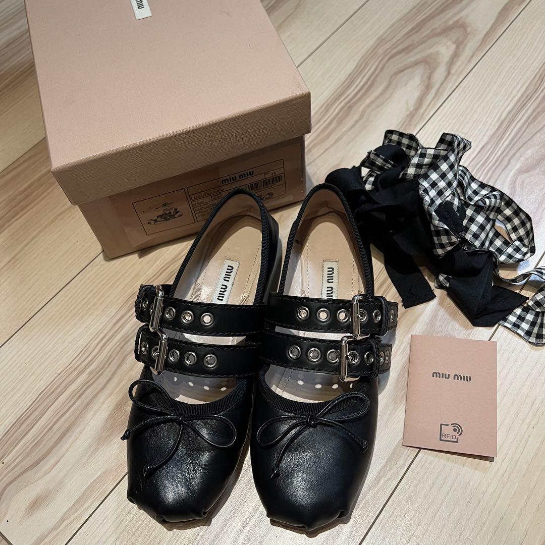 ミュウミュウ　バレエリーナシューズ