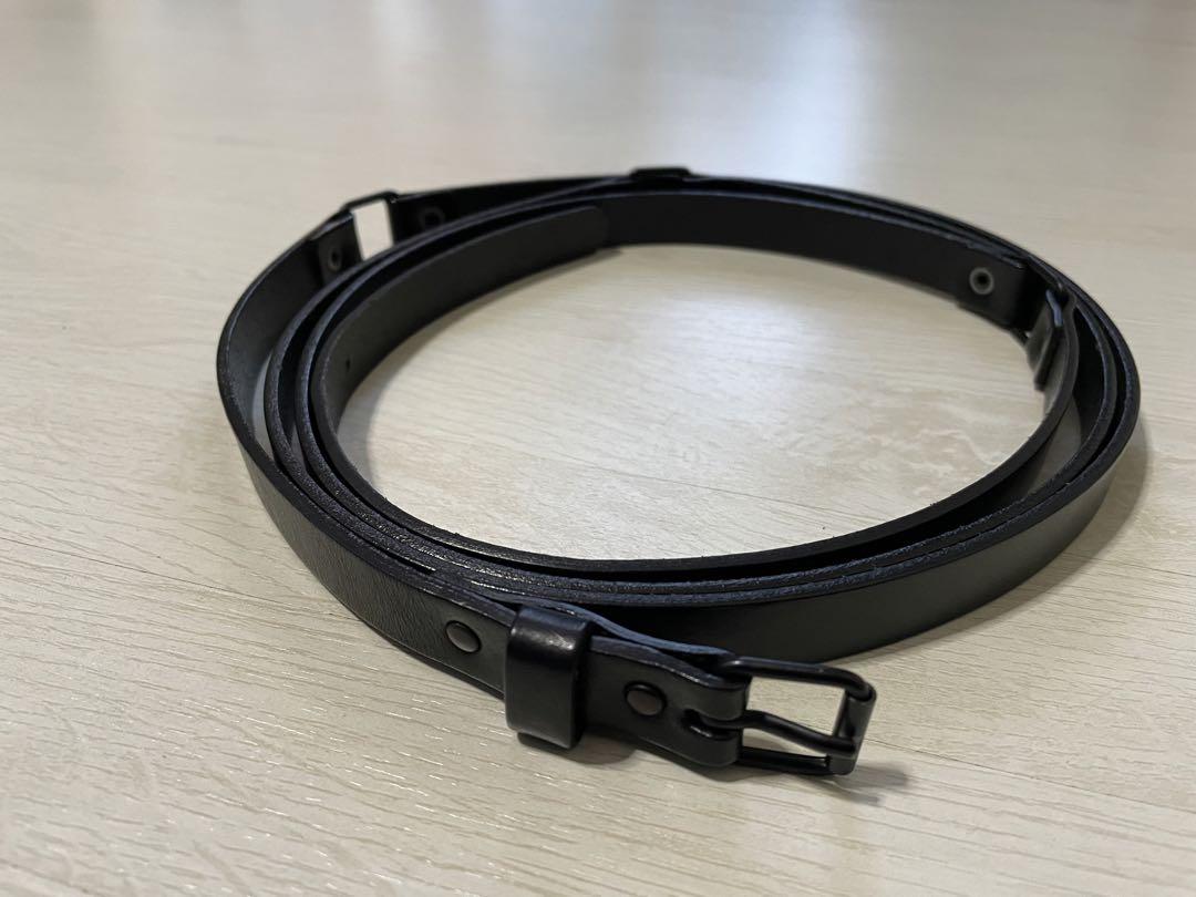 伊製DIORhomme4連2重デザインレザーベルト85サイズ黒エディ期