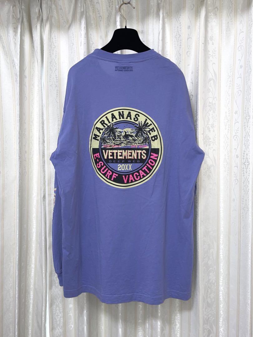 トップス VETEMENTS 19AW Marianas Web Tee