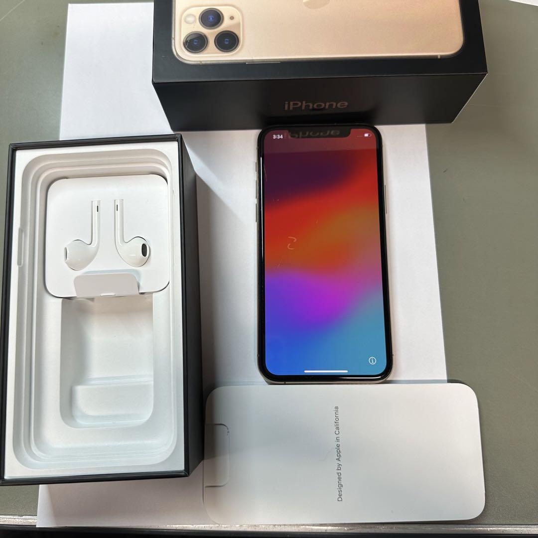 iPhone11 pro 256GB ゴールド 箱 イヤホン 付き Apple