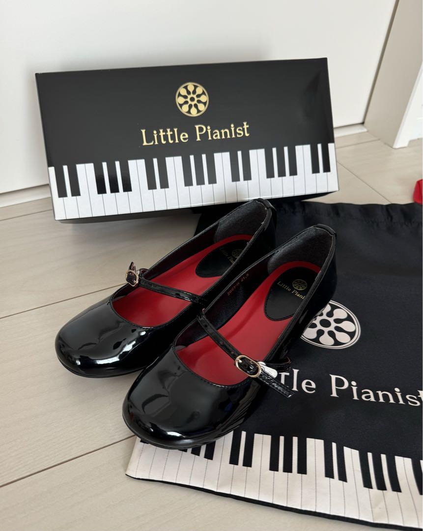 リトルピアニスト　21.5㎝　シューズ　靴　ブラック　ペダル　ピアノ