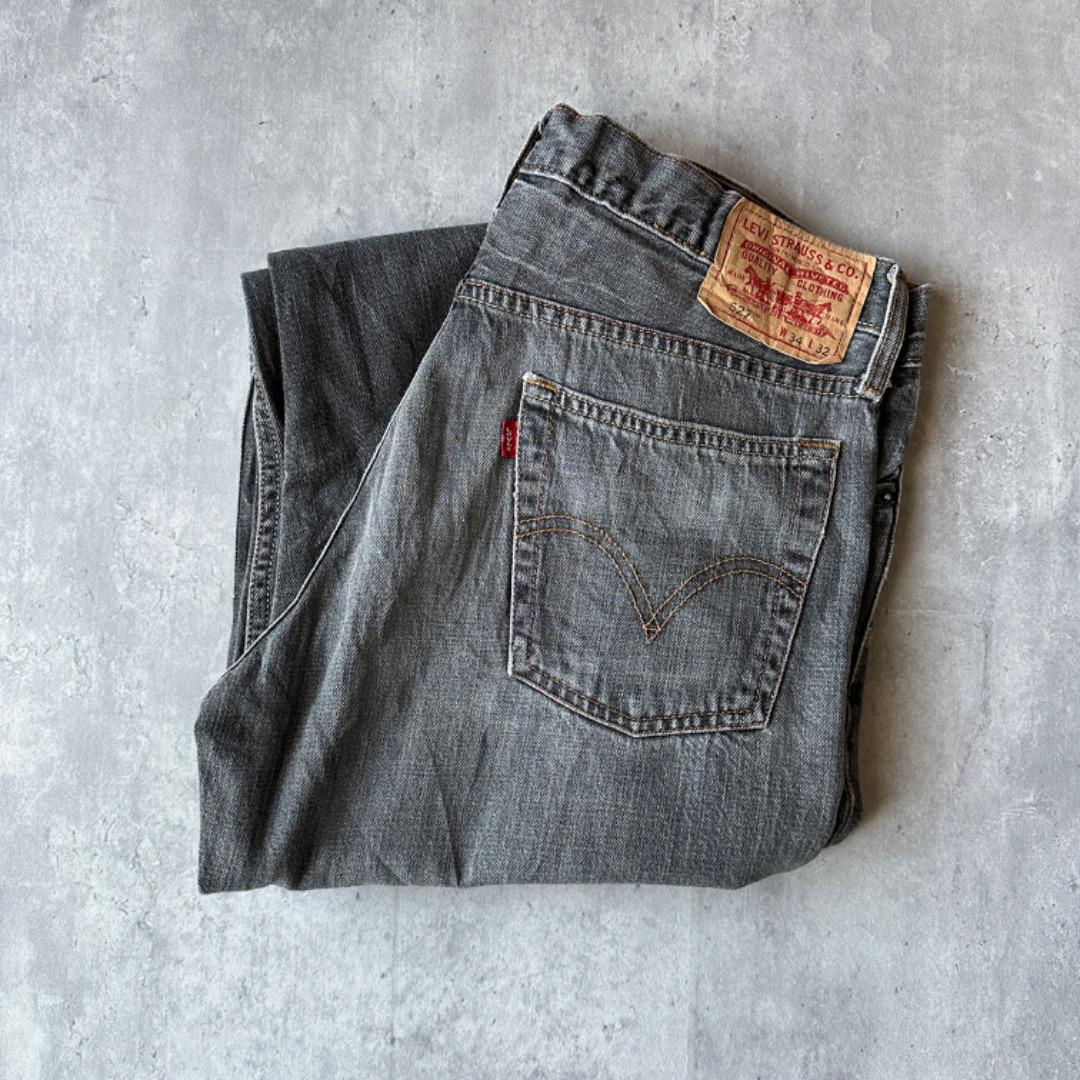 00s USA Levi 美品 先染ブラック リーバイス 527 W34 L32