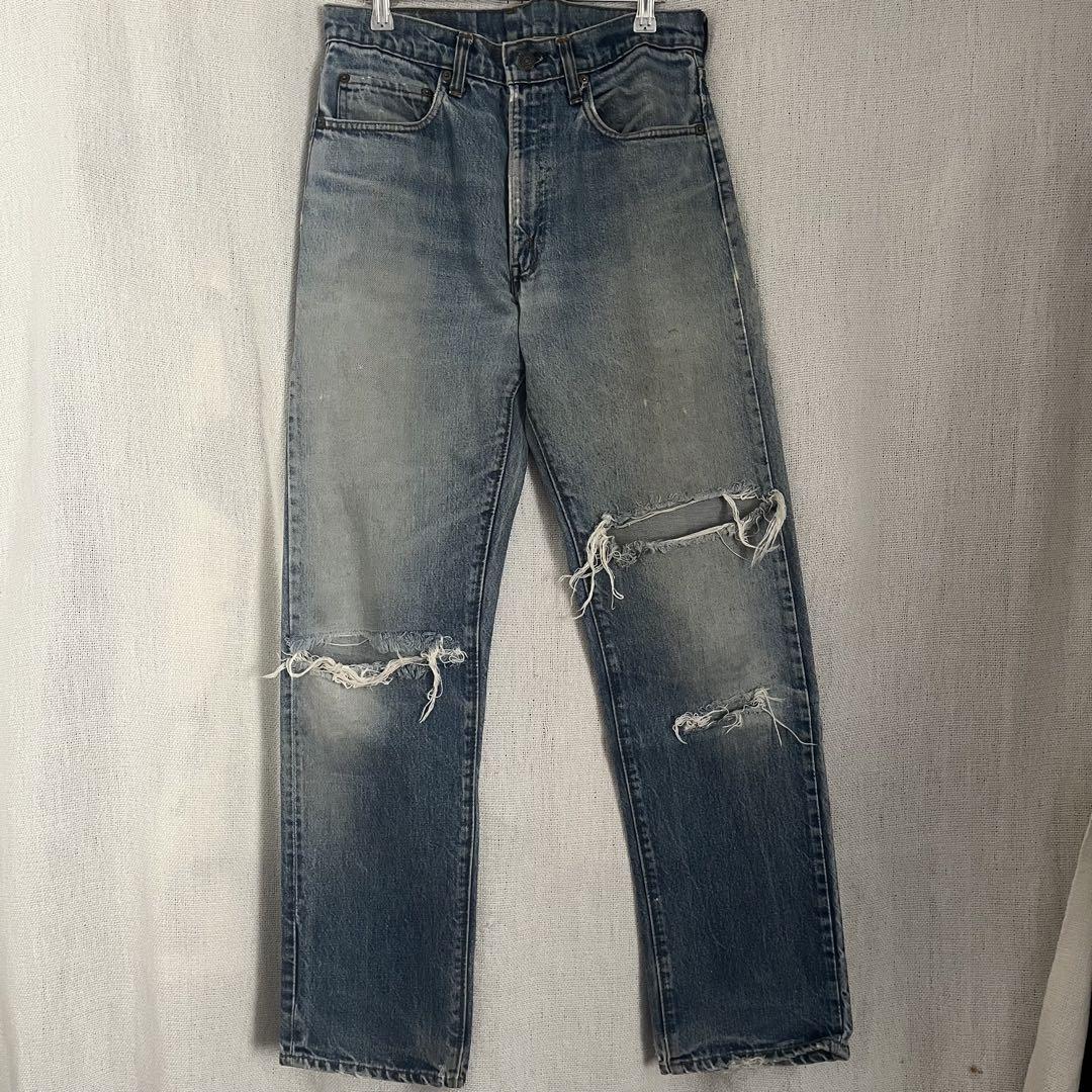 80's levi's 505 赤タブ ダメージ デニム