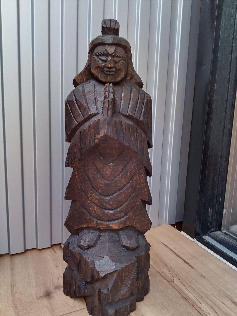 高山市上宝村桂峯寺、韋駄天、円空仏模刻、値下げ品