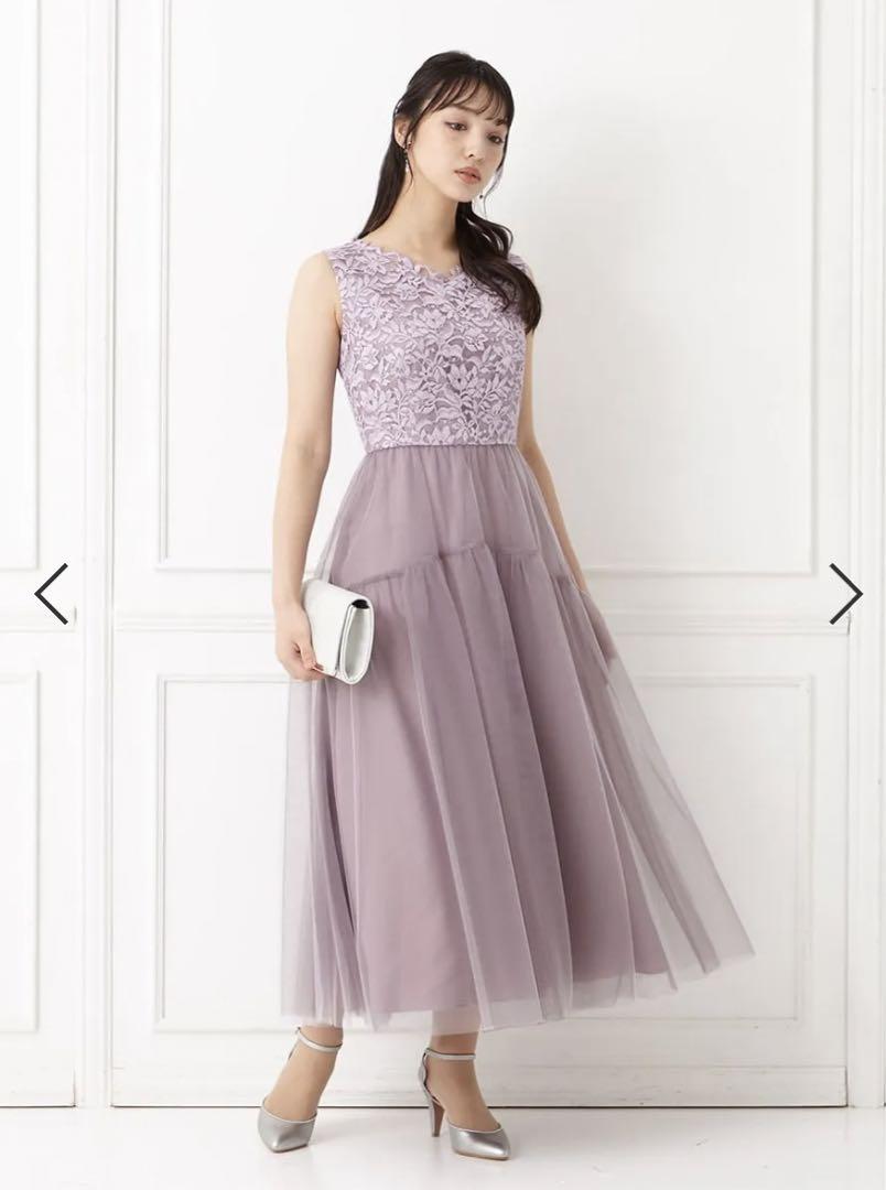 エメ　AIMER リバーレース×チュールフィット＆フレアドレス