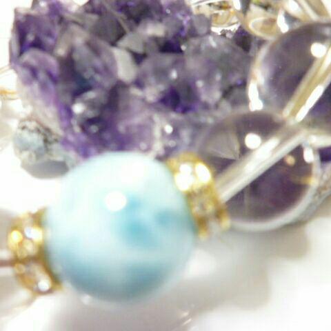 ラリマーブレスレット　天然石パワーストーン