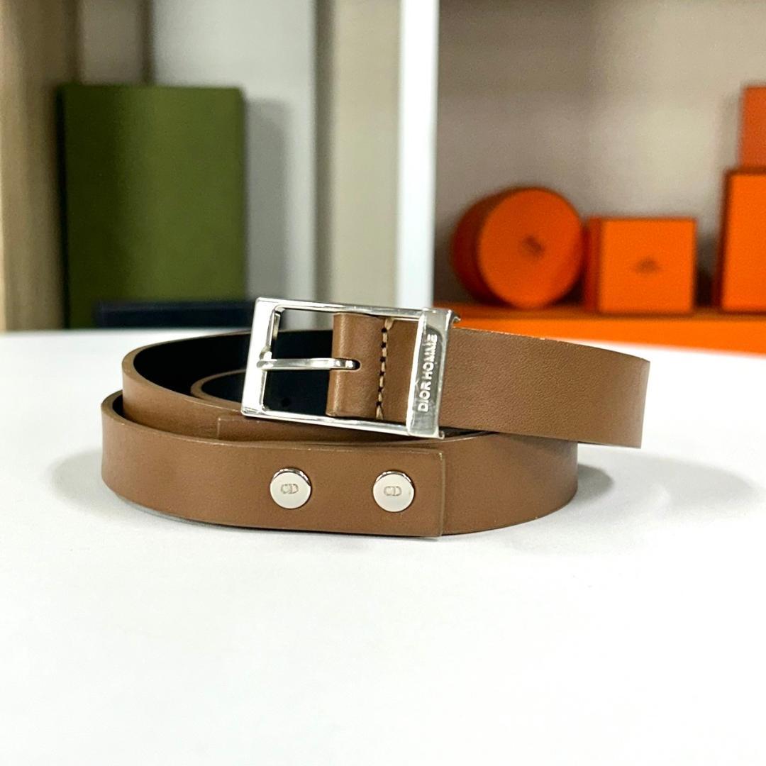 超美品 DIOR HOMME アーカイブ レザー ベルト CD