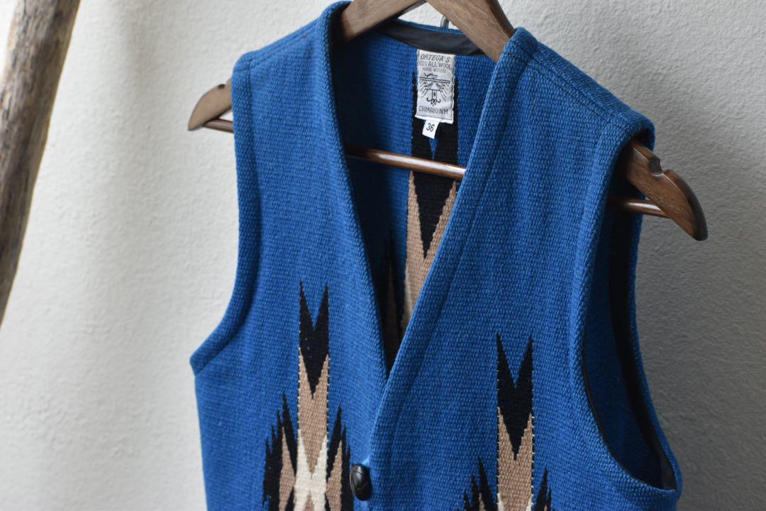 ORTEGA'S オルテガ／70sヴィンテージ／チマヨベスト／ 36／ブルー