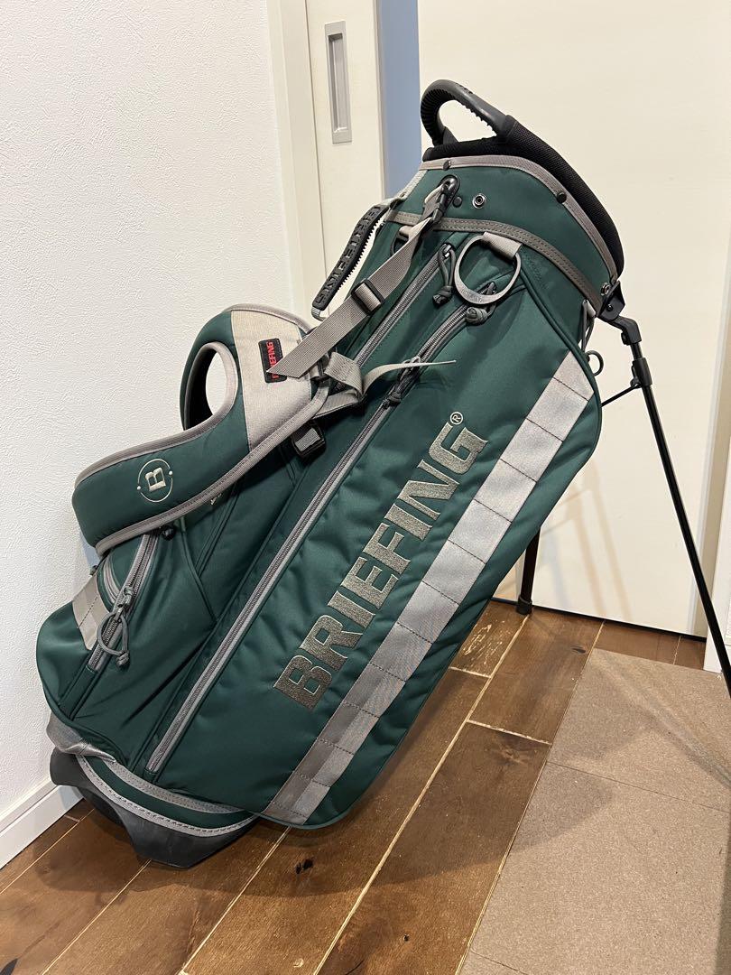 【美品】BRIEFING ゴルフバッグ CR-4 グリーン　ヘッドカバーオマケ