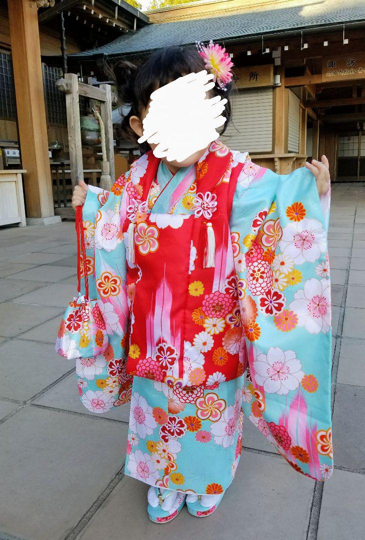 七五三 着物 被布 女の子 3歳 フルセット オマケ付き