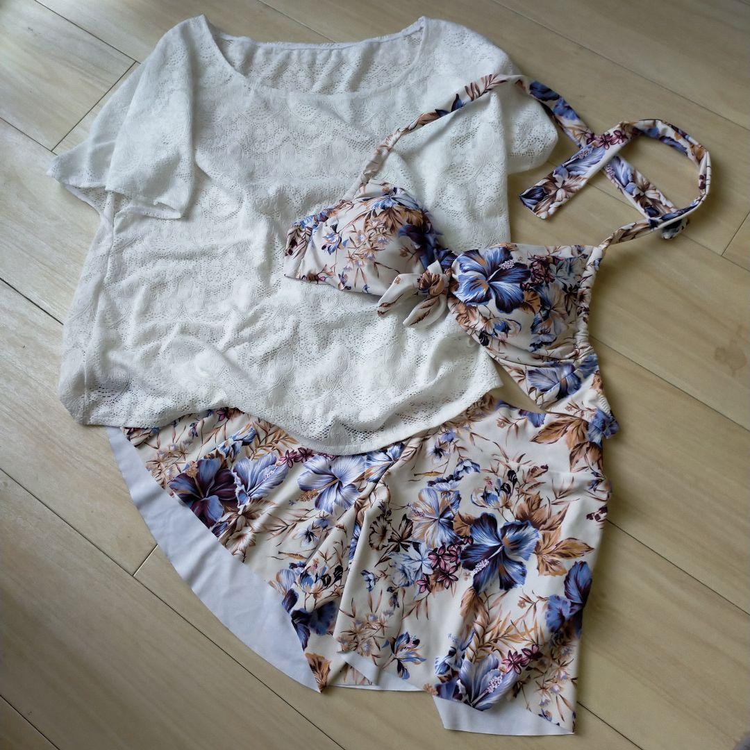 美品 水着 ビキニ 花柄サンアイリゾートSan-ai Resort三愛水着楽園