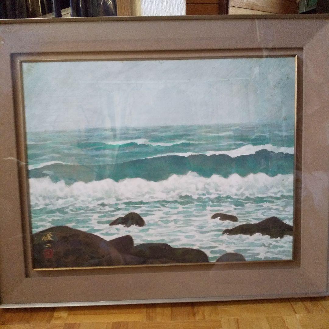 河合健二日本画  南紀の海