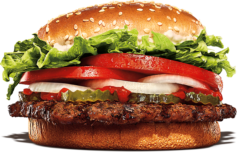 Whopper delicious Hamburger by Burger King