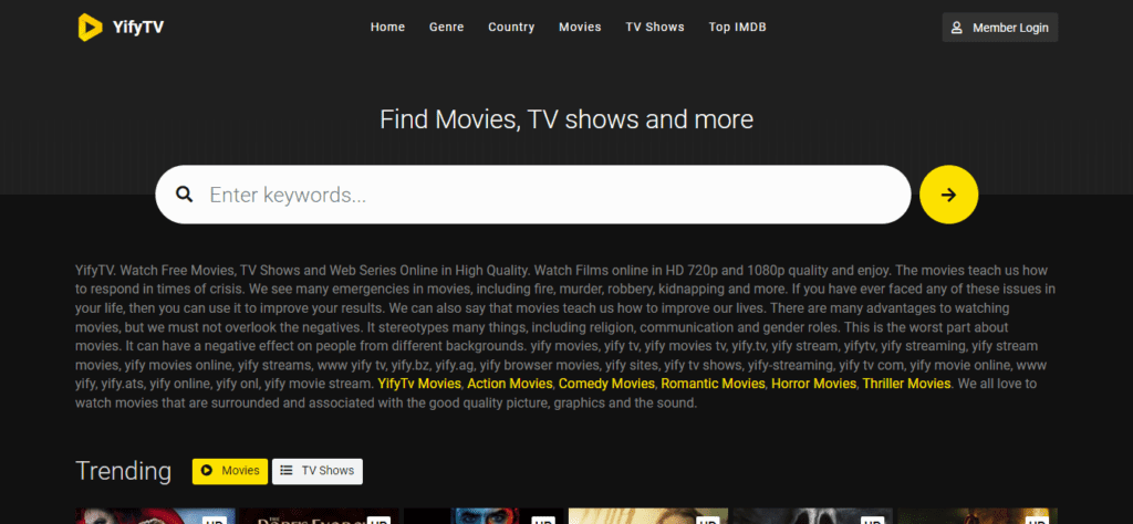 YIFY TV Official Site