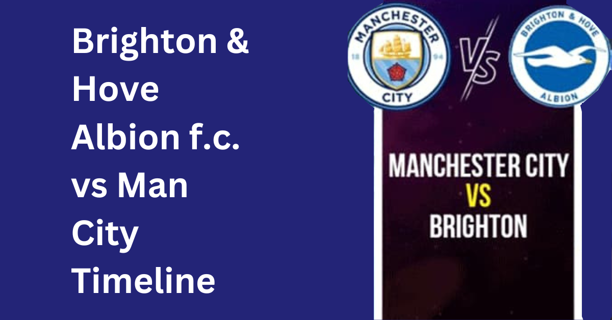 Brighton & Hove Albion f.c. vs Man City Timeline